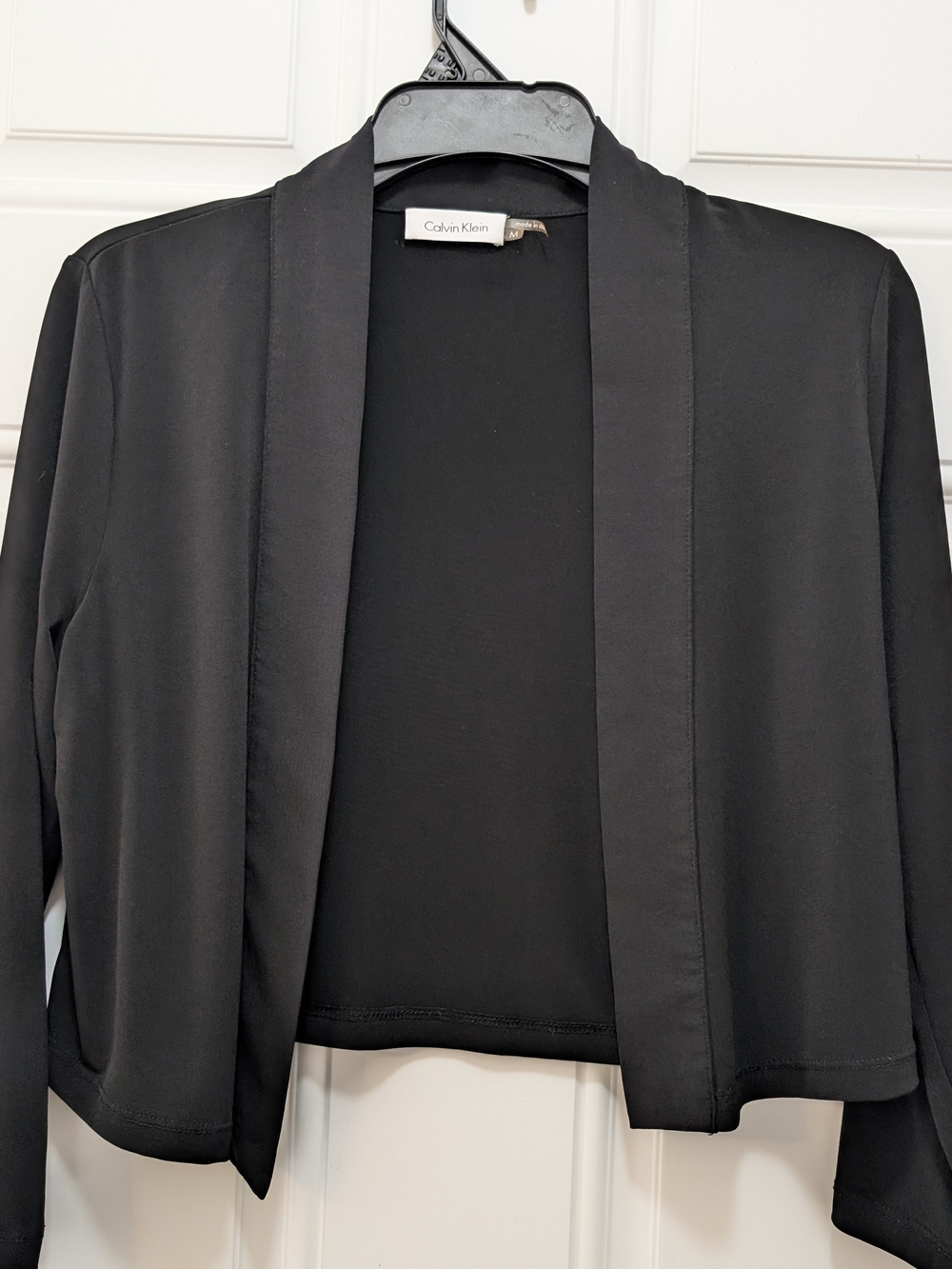 Calvin Klein Women's Black Open-Front Blazer Jacket